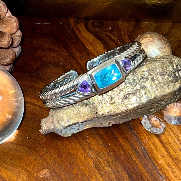 Judith Ripka gemstone cuff bracelet - Picture 4 of 6